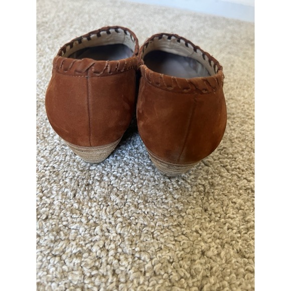 VTG Pointed Toe Made In Italy Woven Leather Slip On Huracha Loafers Size 7.5 - Picture 3 of 7